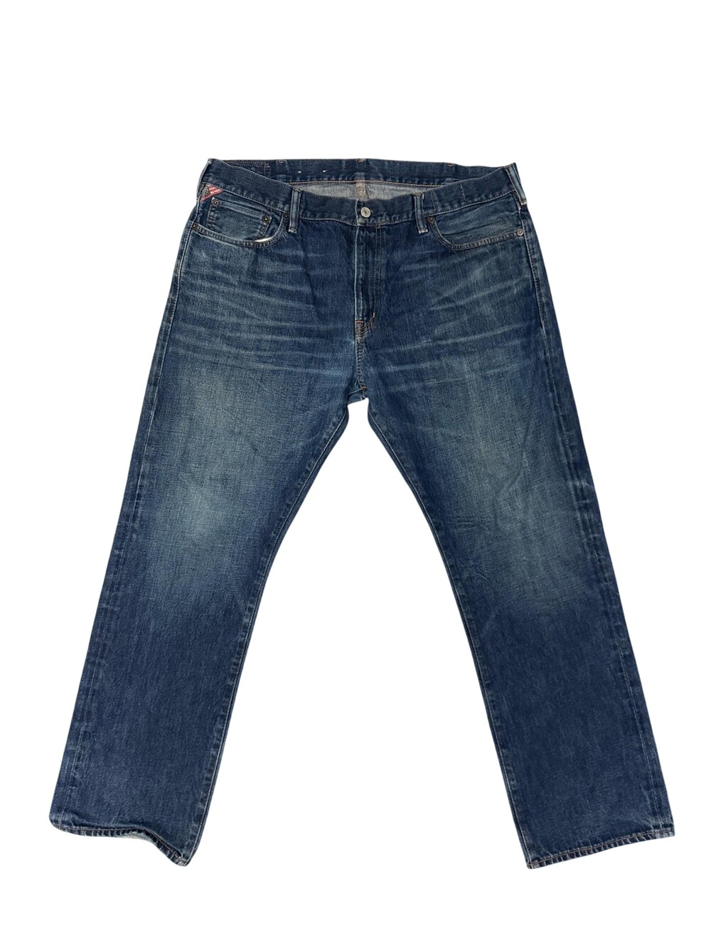 Denim & Supply Ralph Lauren Straight Jeans Mens 38x30 Blue Distressed USA Flag